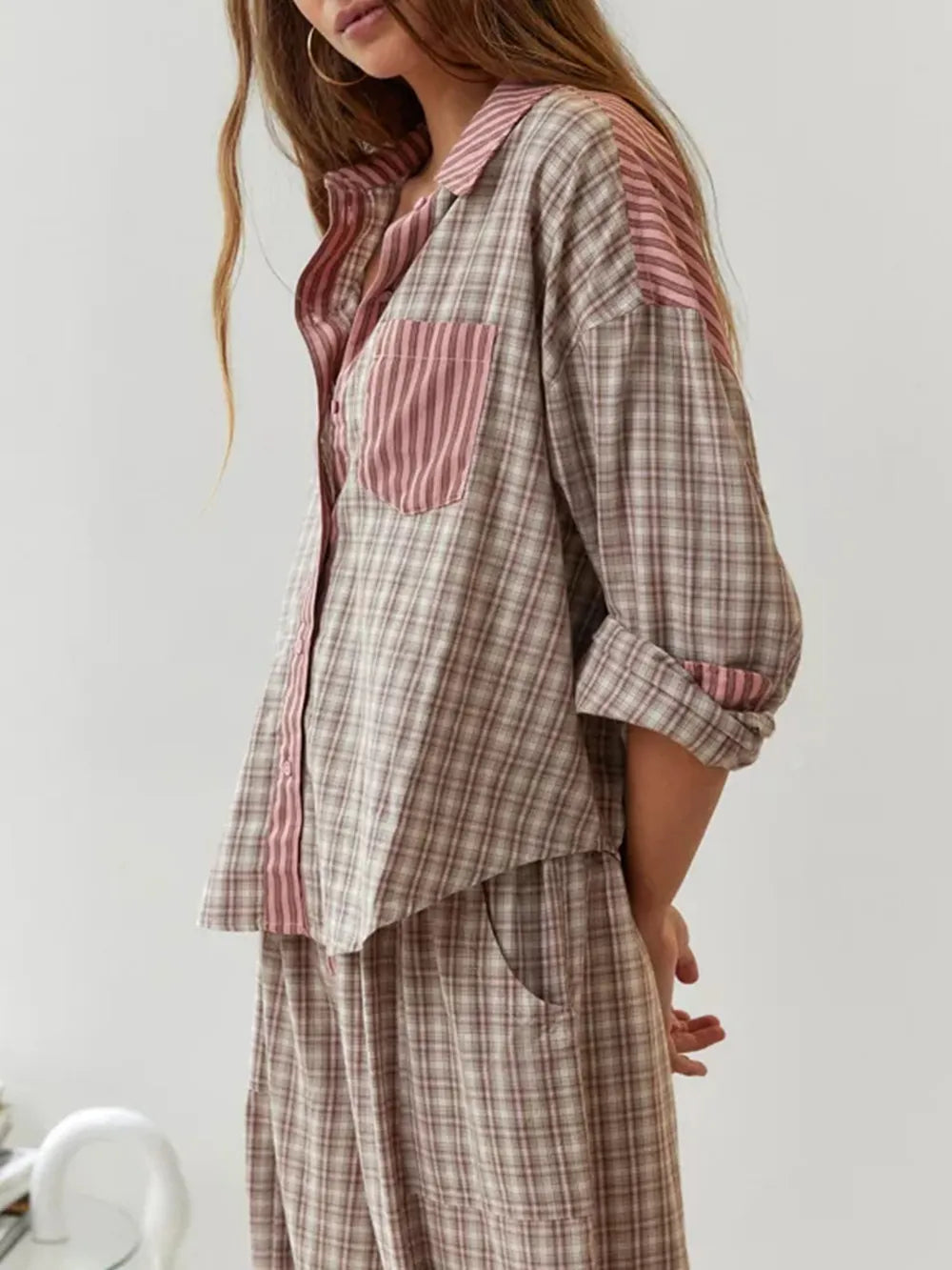 Elena – Two-Piece Sleepwear Set in Blue