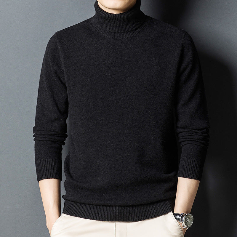 Ralph – Men's Turtleneck Sweater in Dark Gray