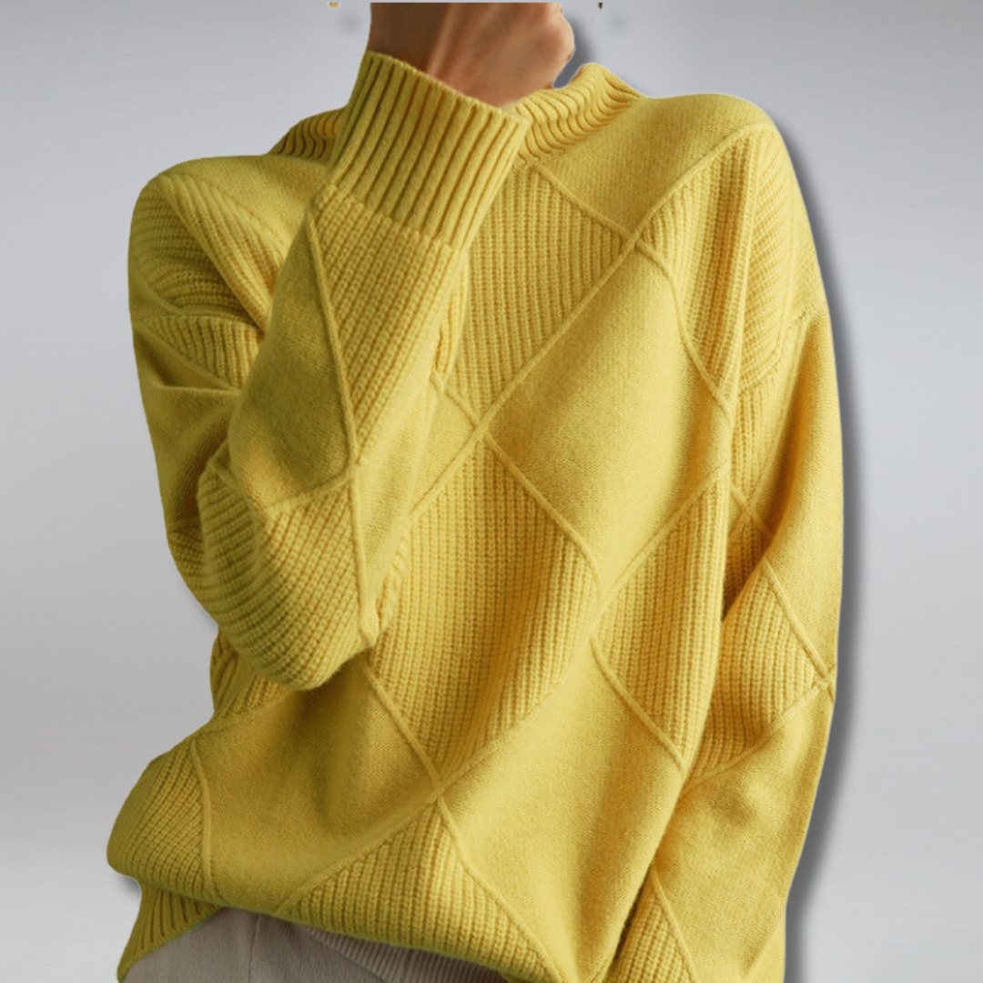 Camille – Women's Turtleneck Sweater in Orange