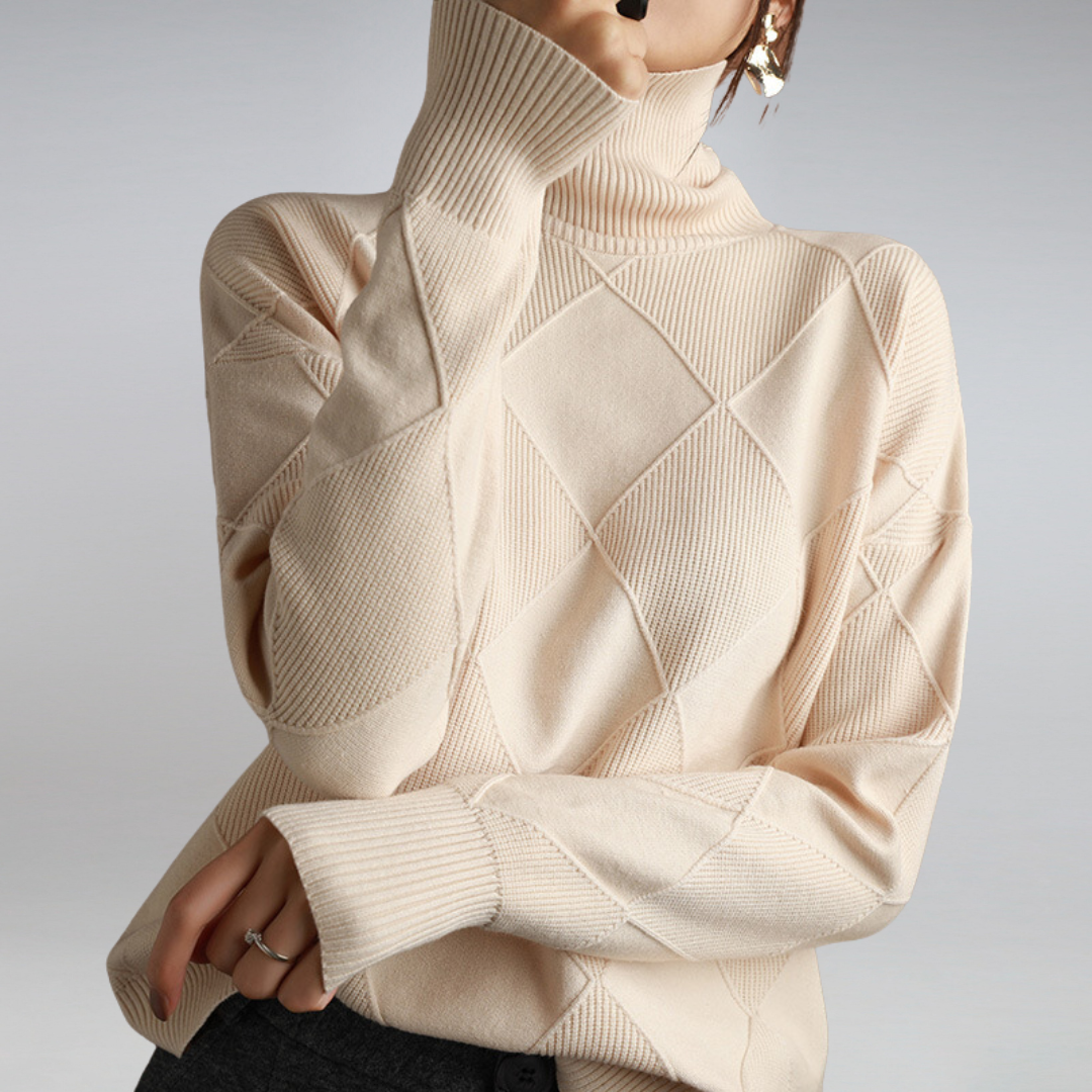 Camille – Women's Turtleneck Sweater in Black