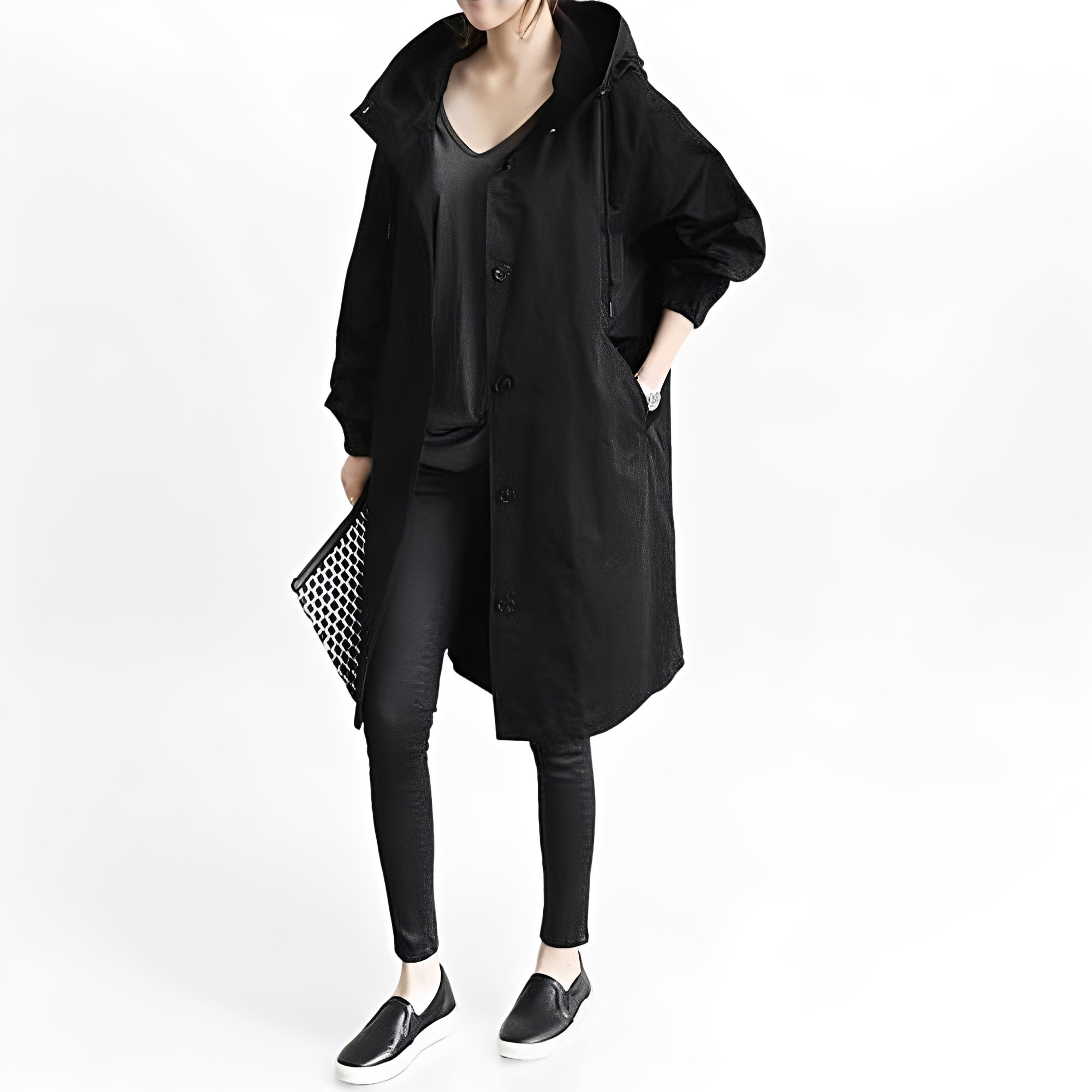 Giselle – Women's Hooded Jacket in Dark Blue