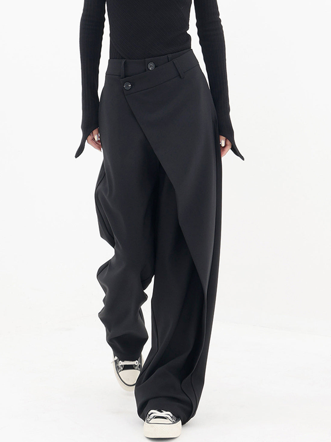 Thalia – Wide Pants with Diagonal Cut product image