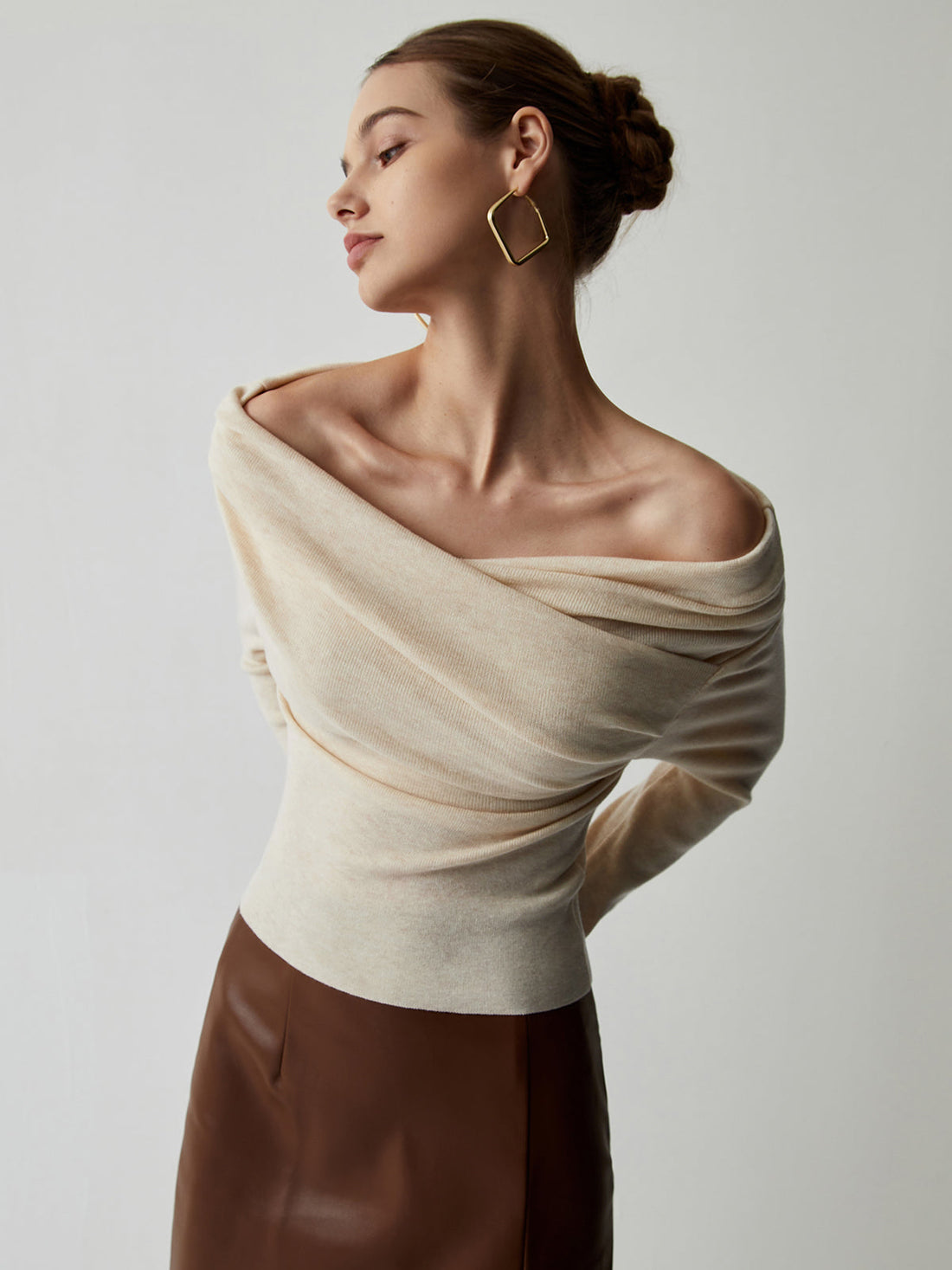 Yasmin – Off-Shoulder Knit Blouse product image