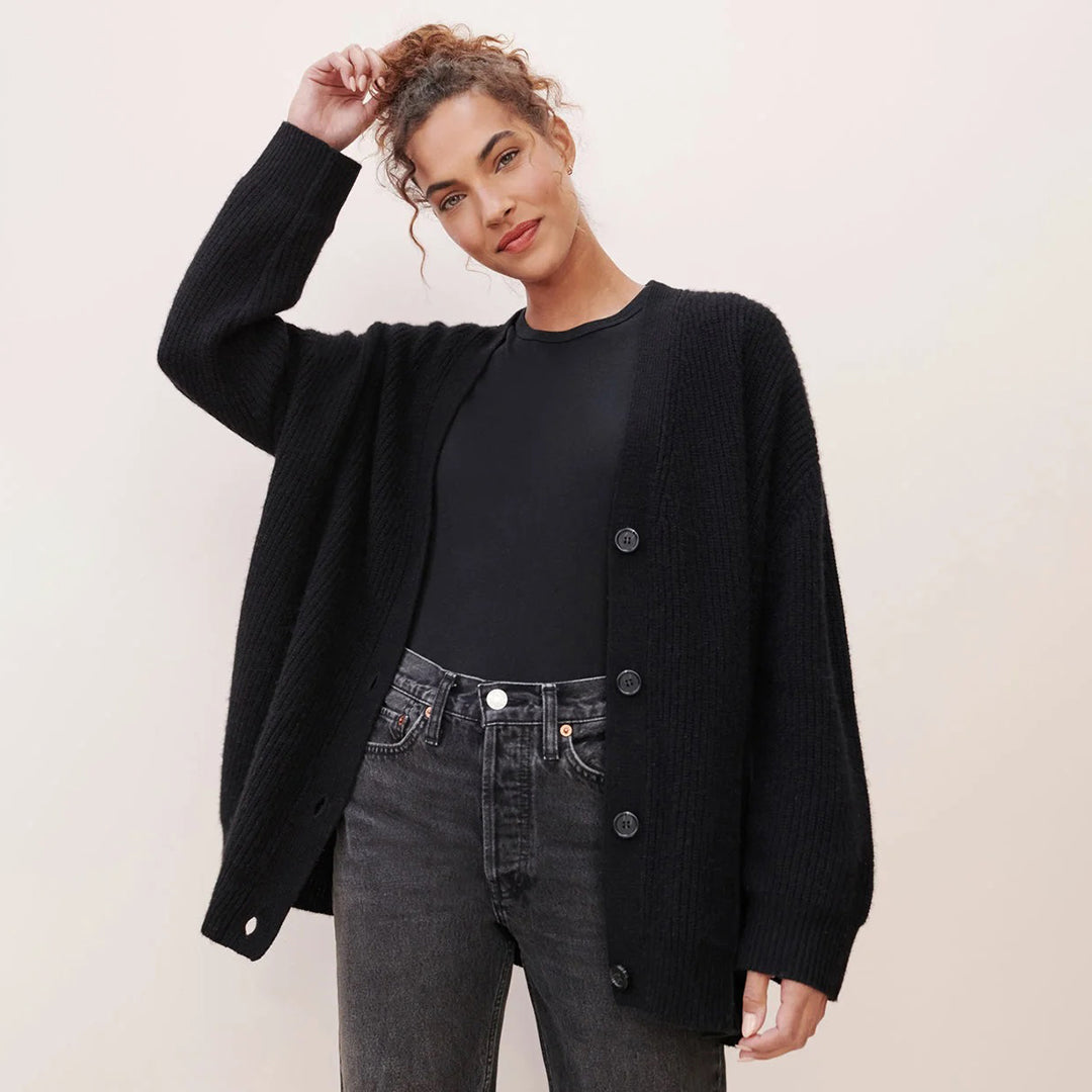 Leah – Long Cardigan in Gray
