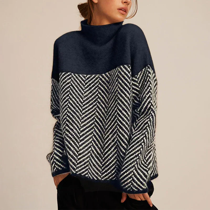 Yancy – Women's Chunky Knit Sweater in Purple