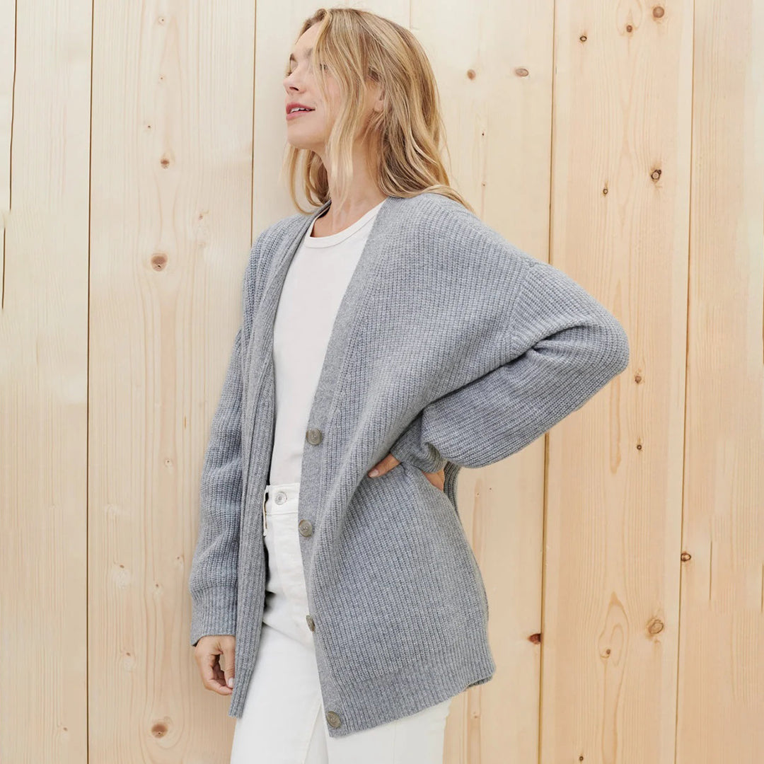 Leah – Long Cardigan in Natural