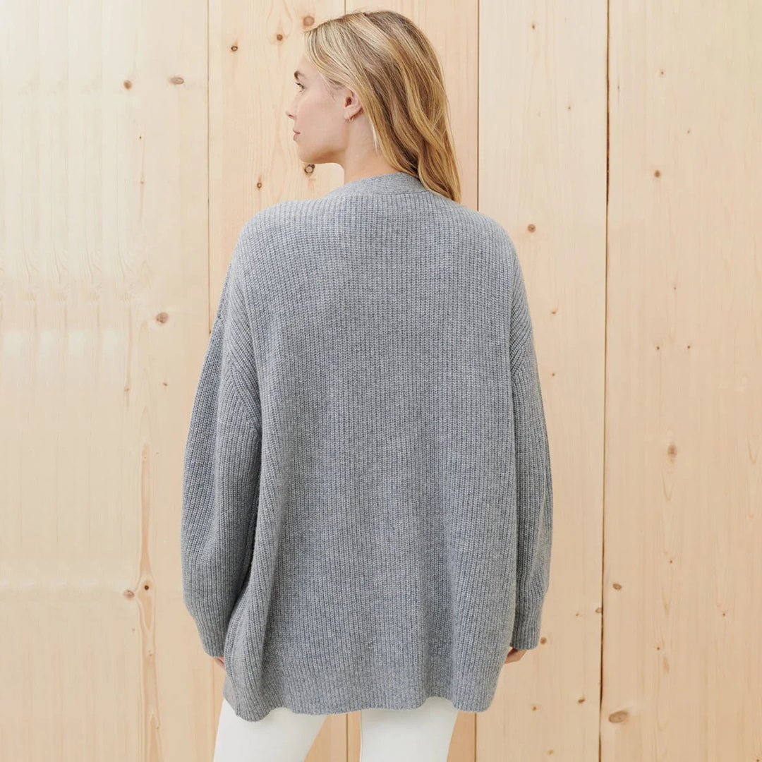 Leah – Long Cardigan in Natural
