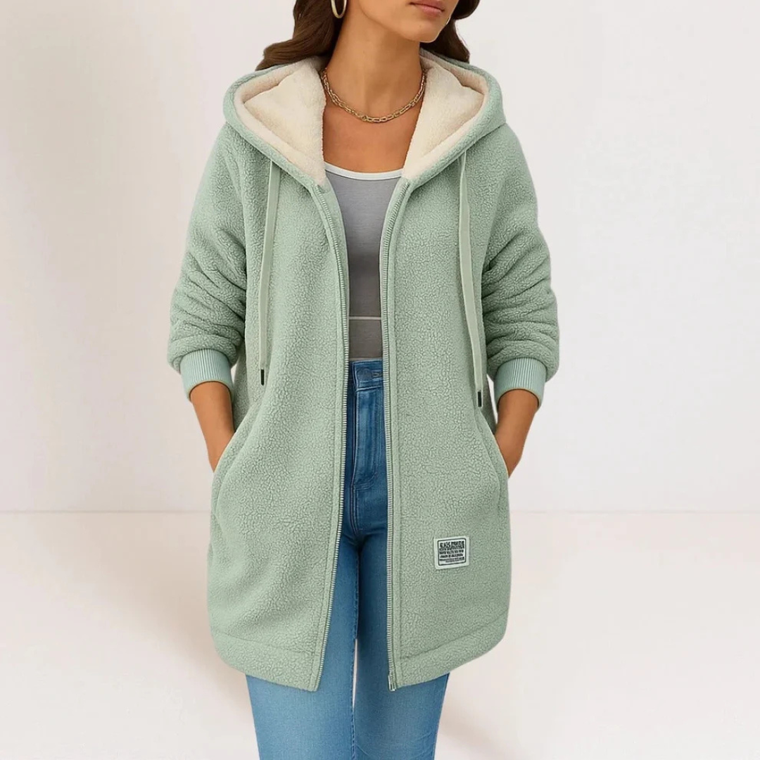 Collene - Cozy and snug hooded jacket