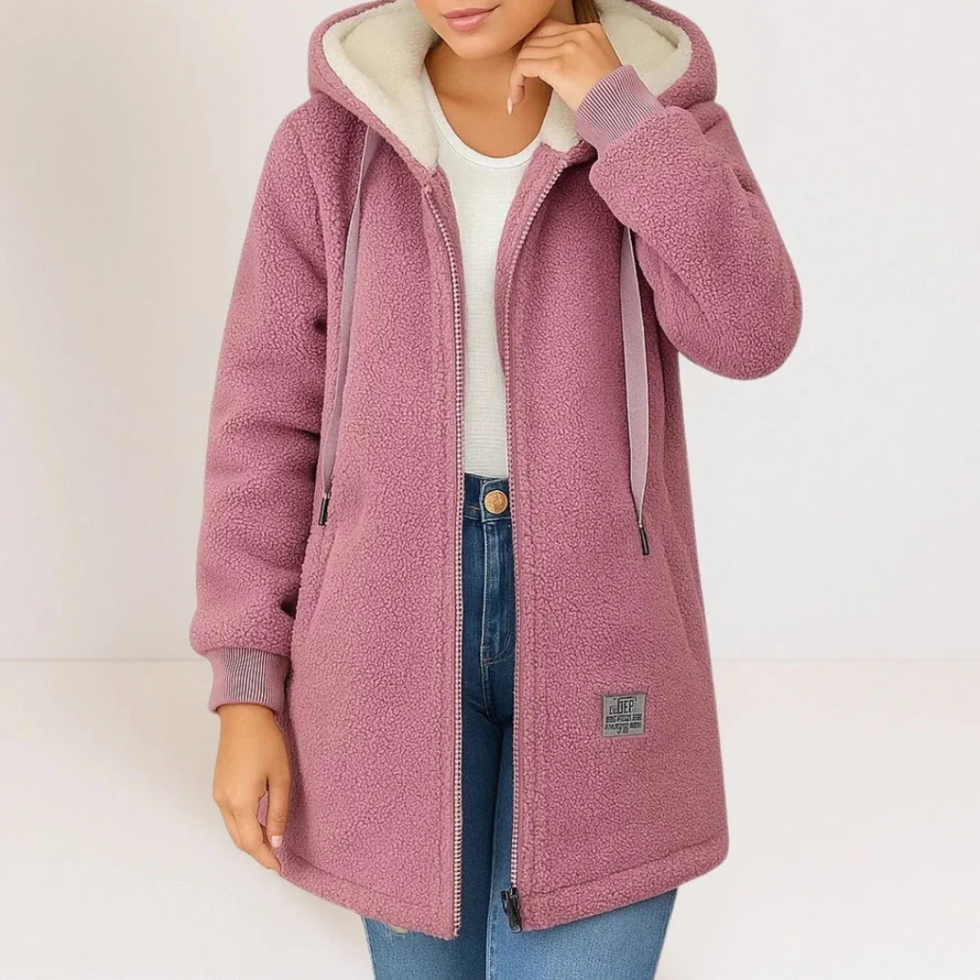 Collene - Cozy and snug hooded jacket