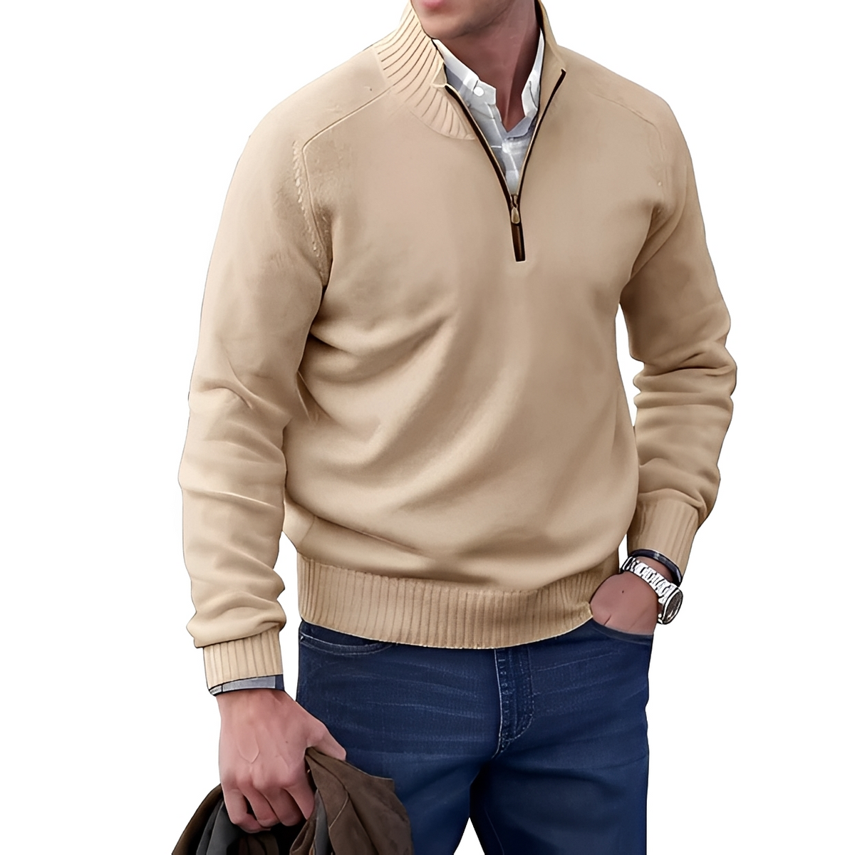 Jeremy - Soft half-zip sweater