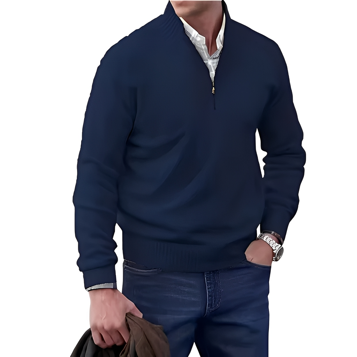 Jeremy - Soft half-zip sweater