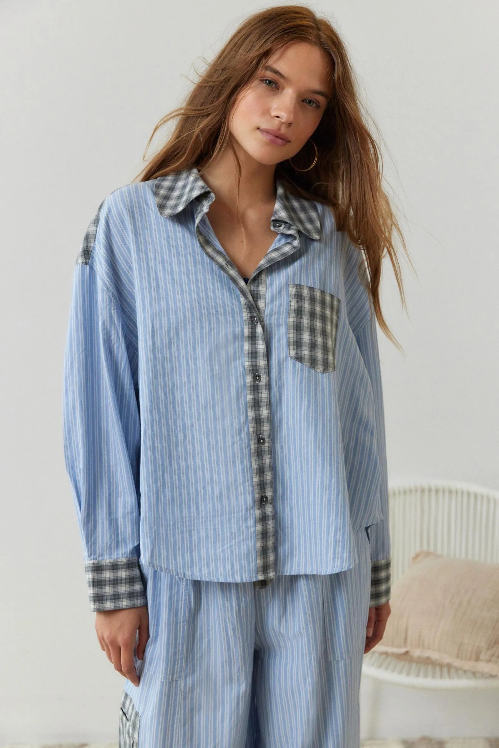 Elena – Two-Piece Sleepwear Set in Blue