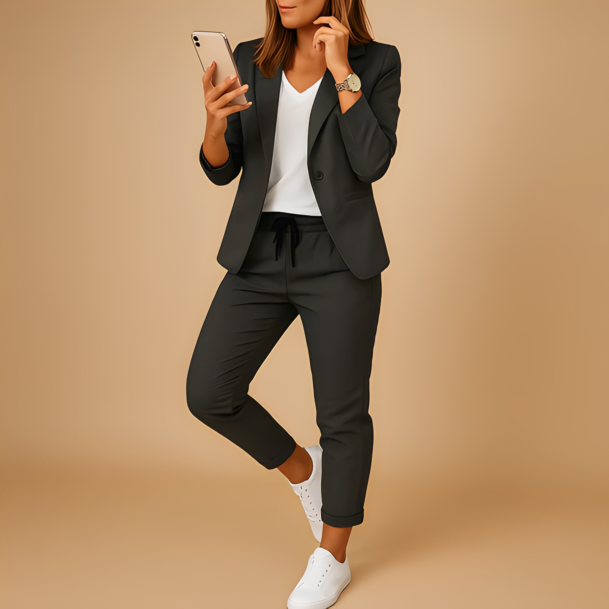 Aletha – Women's Blazer and Trousers Set in Purple