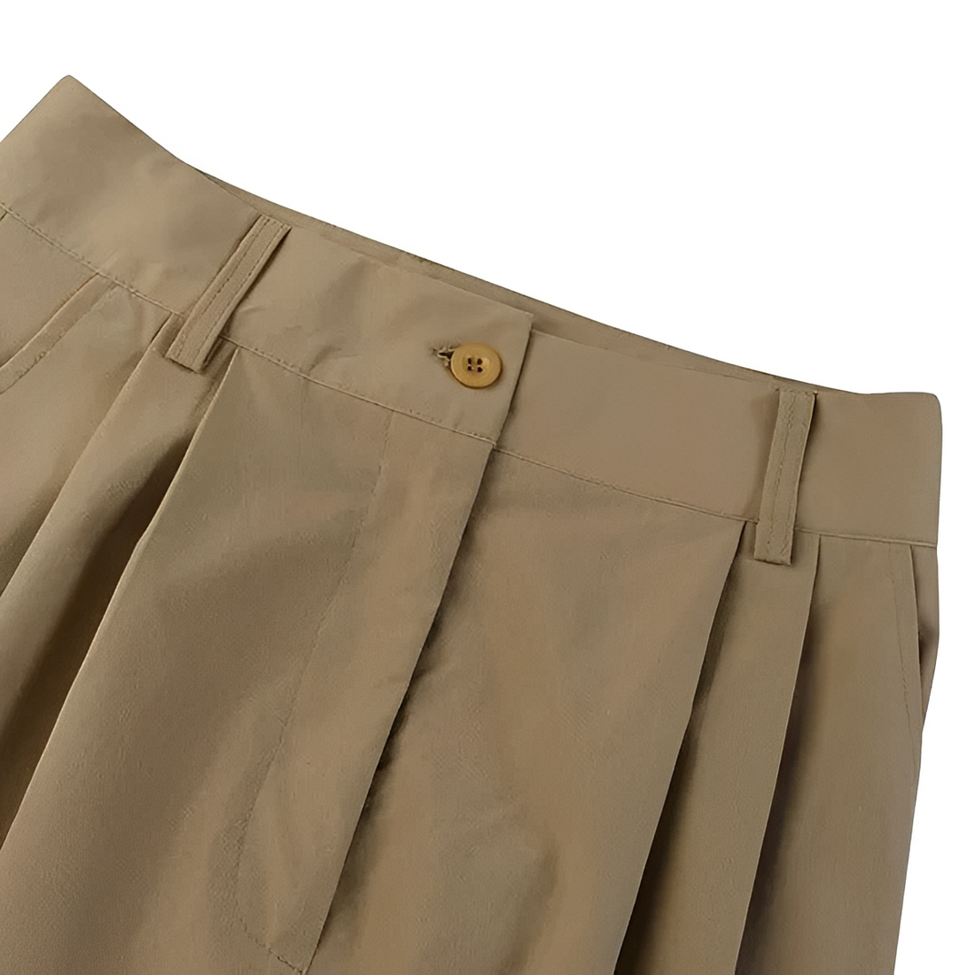 Women's wide pants high-waisted pleat design with pockets