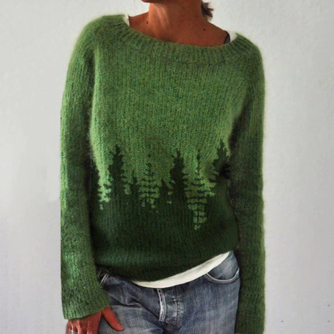 Women's tunic with wide round neckline and loose fit - pattern design
