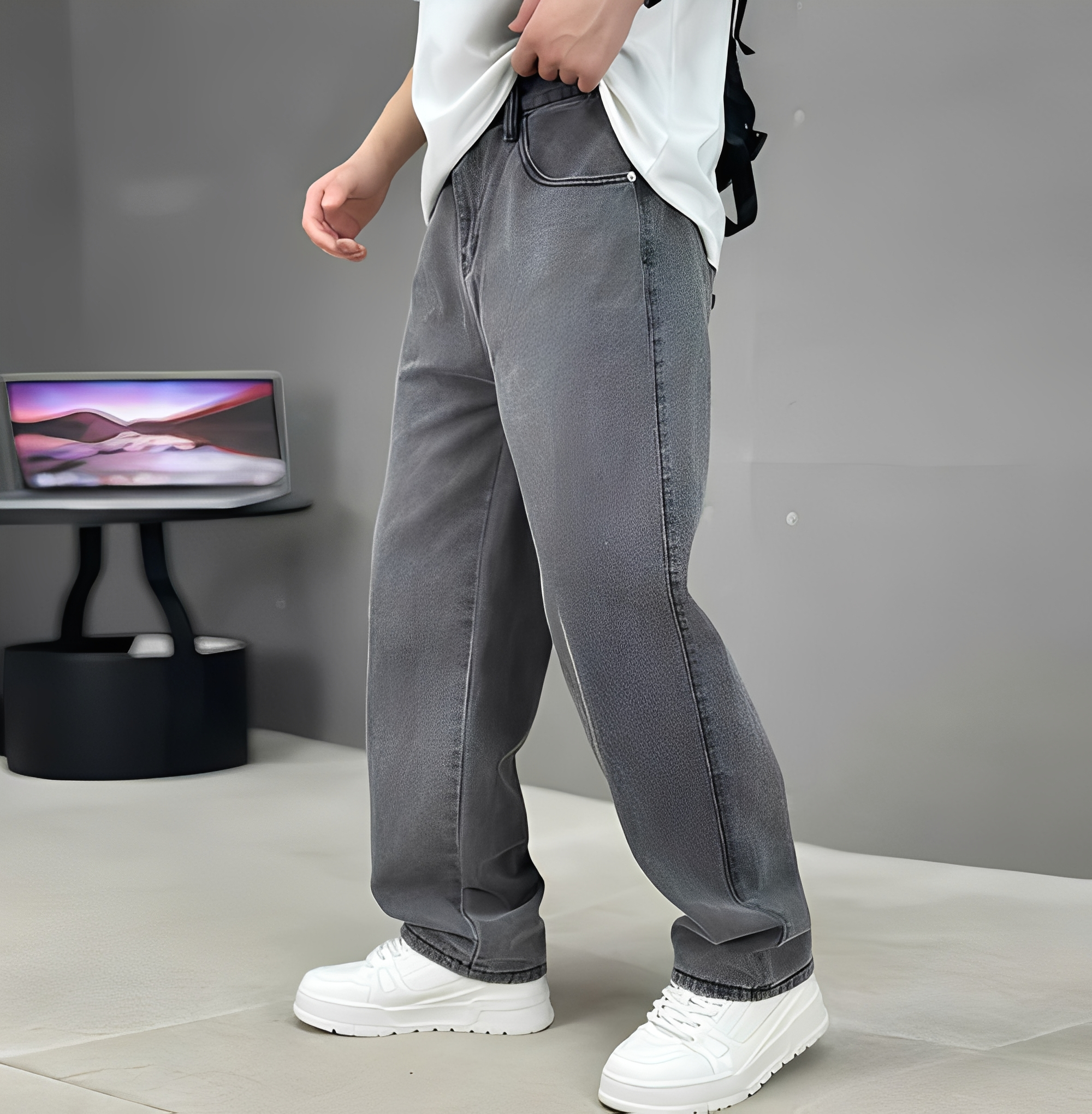 Aadan – Men's Casual Pants in Blue