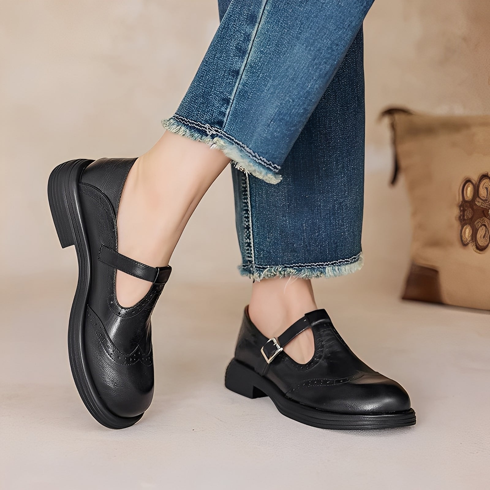 Marley – Women's Flat Shoes in Dark Brown