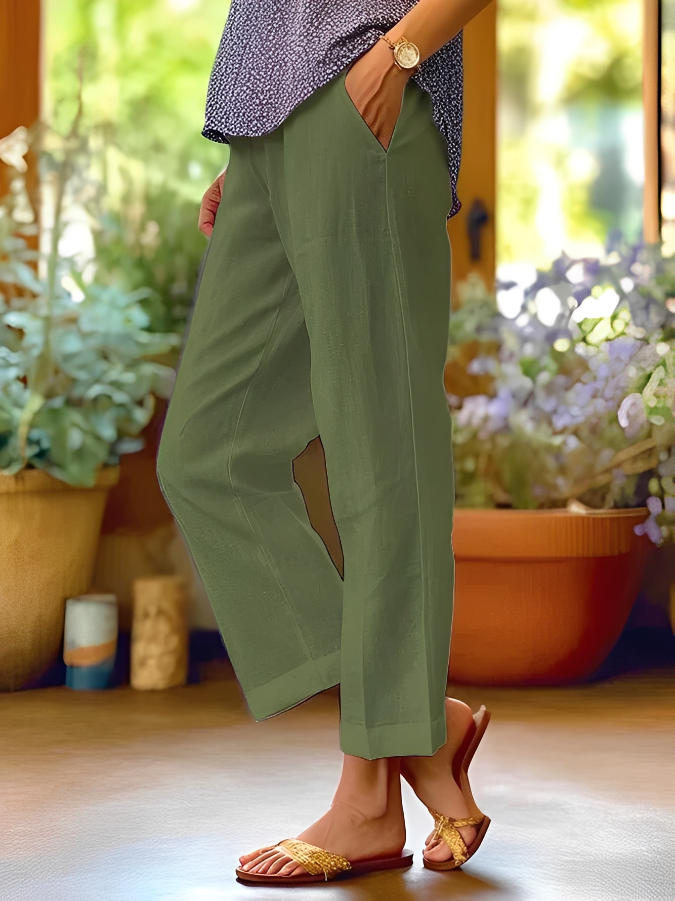 Oona – Summer Trousers in White