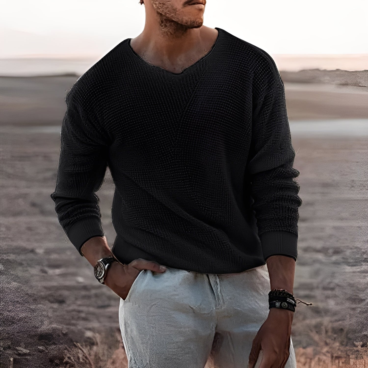 Carlton – Men's Sweater in Beige